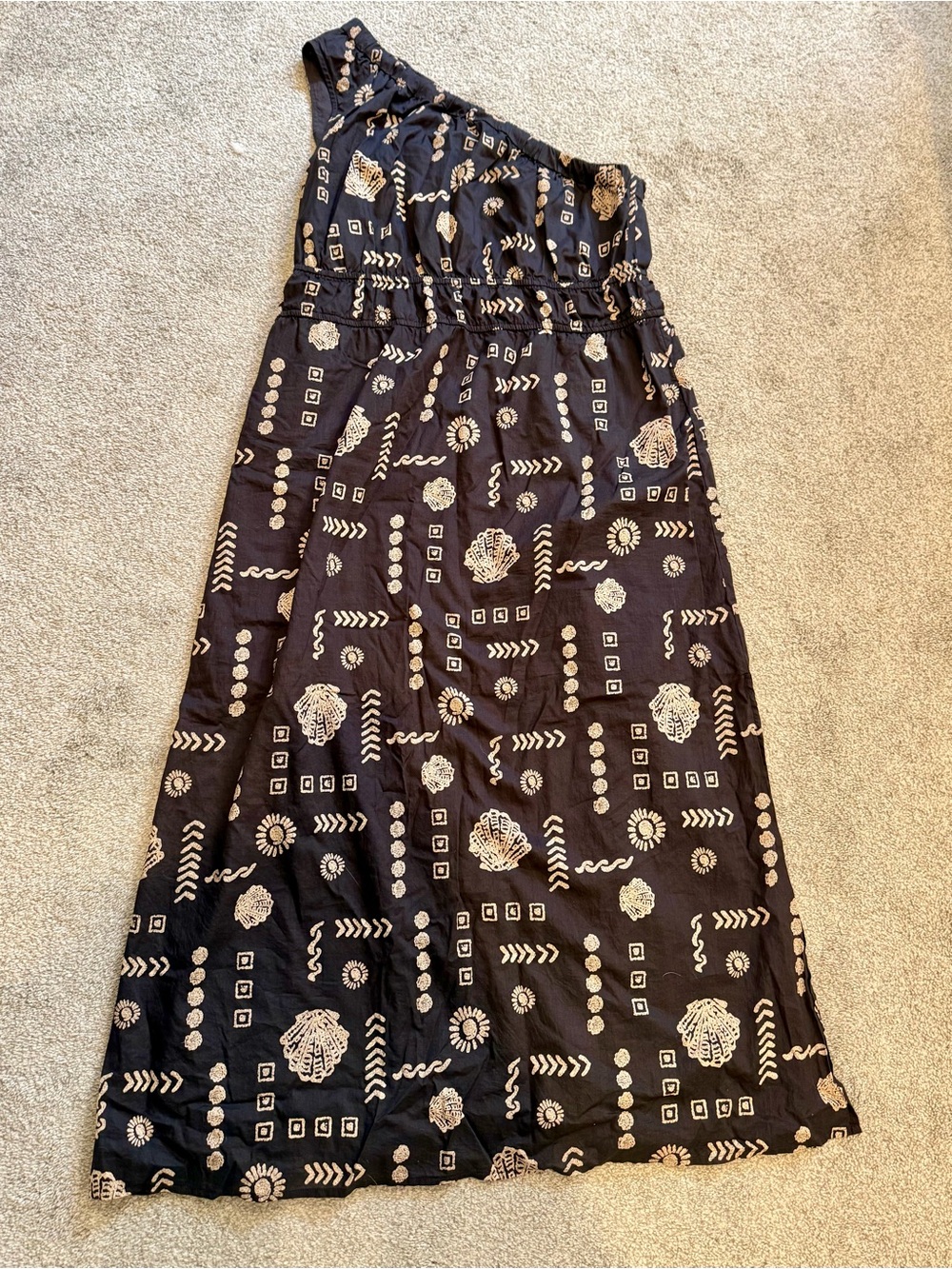 Rails Selani Floral One-Shoulder Cotton
Midi Dress X-Large BEACH SHELLS
